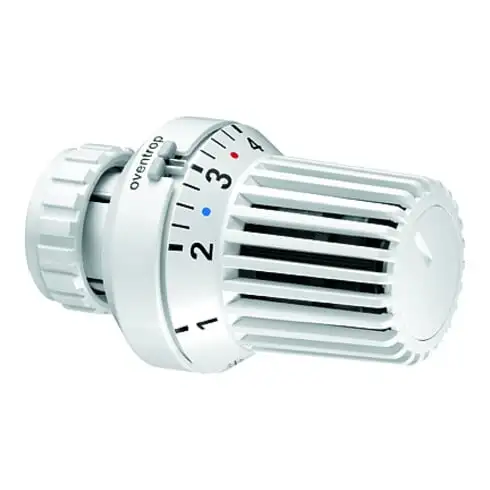 OV Tête thermostatique UNI XD avec liquide, blanc avec zéro, connecteur à pince