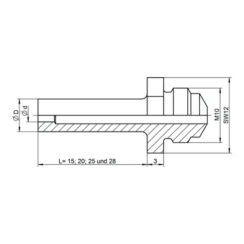 Pièces de rechange Gesipa embouts 17/45 longueur spéciale 15 mm