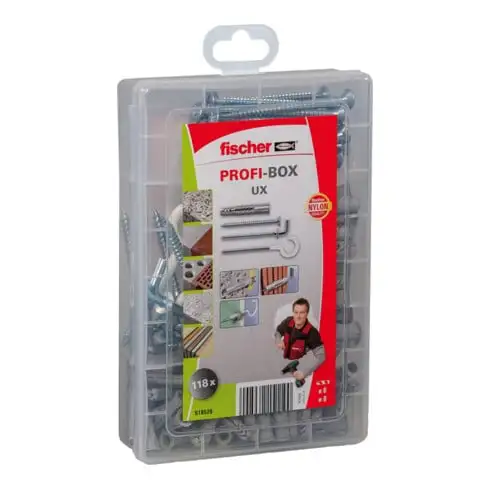 PROFI-BOX fischer Cheville universelle UX + vis + crochets