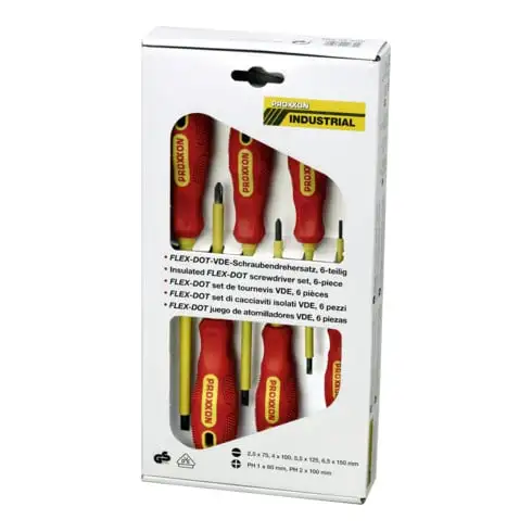 Proxxon VDE Jeu de tournevis 6 pcs. à fente + PHILLIPS