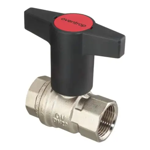 Robinet à boisseau sphérique OV Optibal DN 20 3/4, nickelé avec poignée à bascule