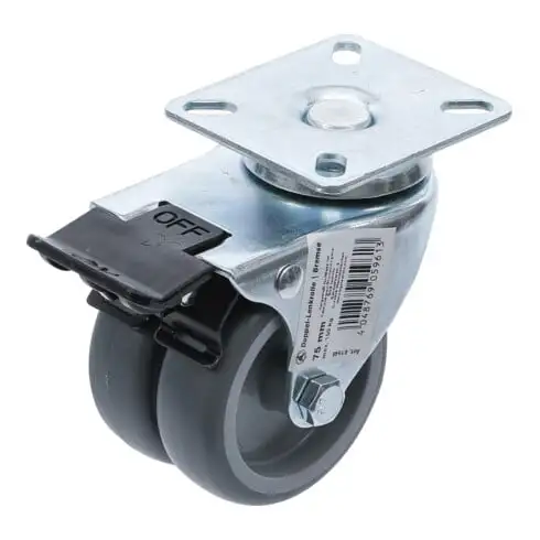 Roue pivotante avec frein Ø 75 mm BGS