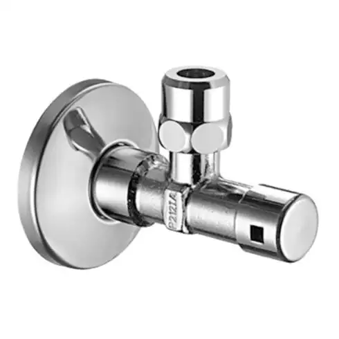 Schell Vanne de régulation angulaire KIWA avec robinet d'arrêt de sécurité Fonctionnement chrome 3/8x3/8