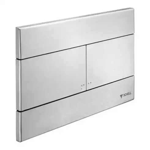 Schell WC plaque de poussée en acier inoxydable double affleurement