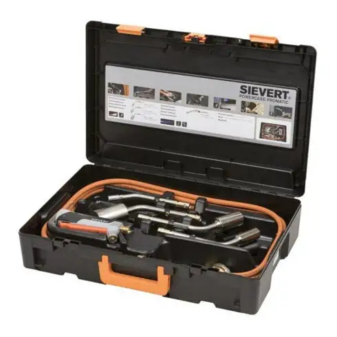 SIEVERT Promatic kit de chalumeau rétractable 9 pcs en coffret plastique propane