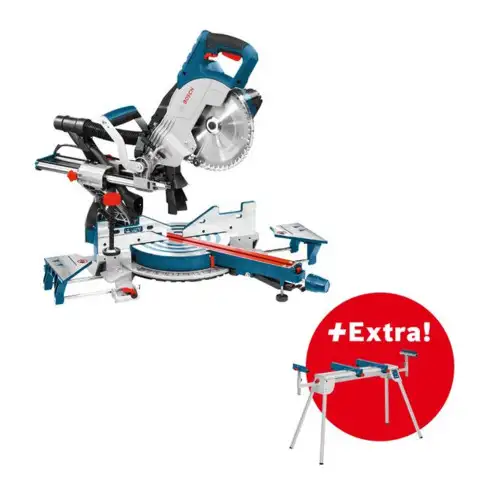 Scie à panneaux Bosch GCM 8 SJL et table de travail GTA 2600 en boîte de carton