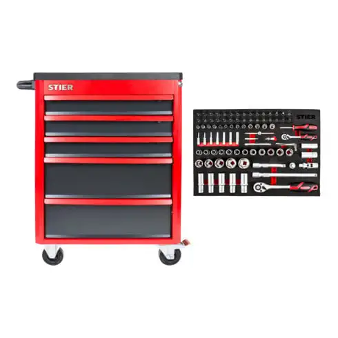 Servante d'atelierSTIER Basic+ garnie 92 pcs