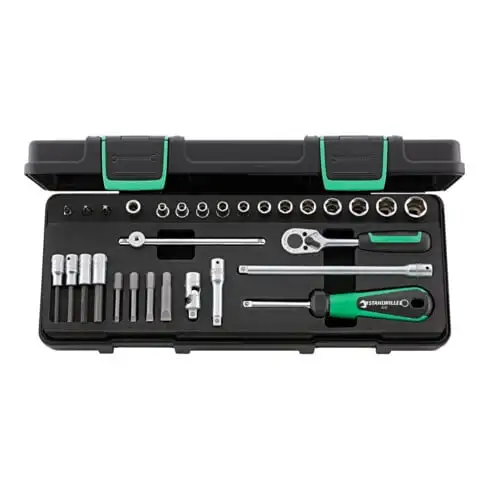 Stahlwille Jeu de clésà douilles, carré 1/4″ 30 pièces, Type: 6