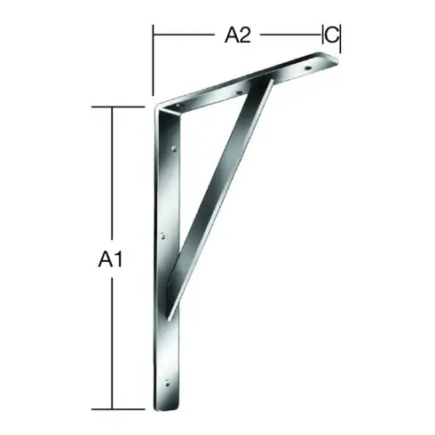 Vormann Console à étrier L.400mm H.250mm P.30mm Ép.4mm galvanisée Charge 250kg