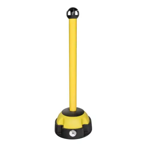 Support d'avertissement Moravia MORION couleur jaune 60 x 975 mm pied noir/jaune