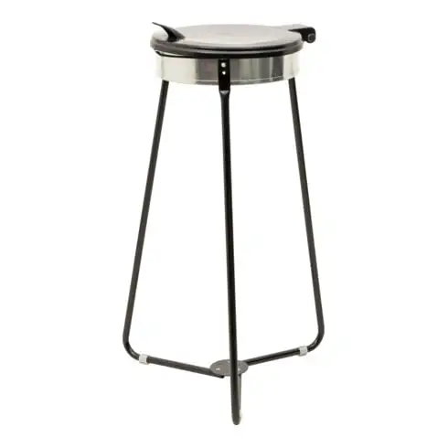 Support pour sacs poubelles STIER noir pour volume de 120 l, lxPxH 515x515x935 mm