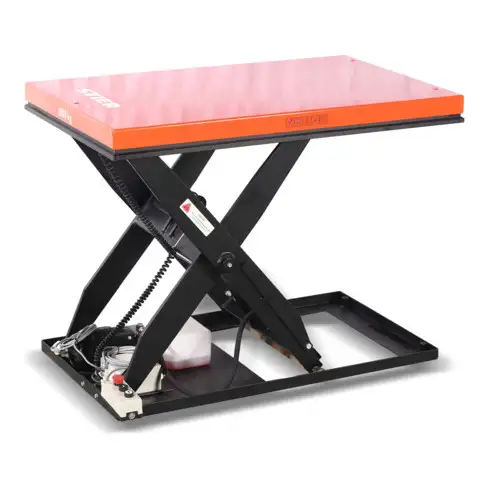 Table élévatrice à ciseaux STIER, capacité de charge 1000 kg, plate-forme 1300x800 mm