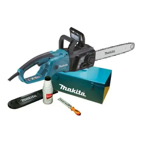 Tronçonneuse électrique Makita UC4051AK 40 cm avec accessoires dans un coffret