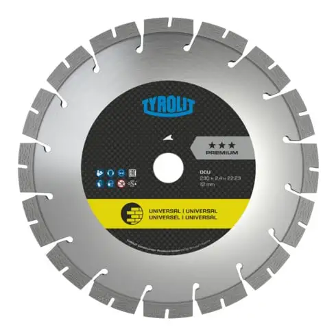 TYROLIT Disque de tronçonnage diamanté PREMIUM*** Haute performance, ⌀ disque : 125 mm