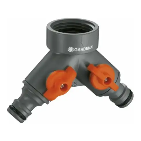 Vanne 2 voies GARDENA, pour robinets avec filetage 26,5 mm (G3/4)