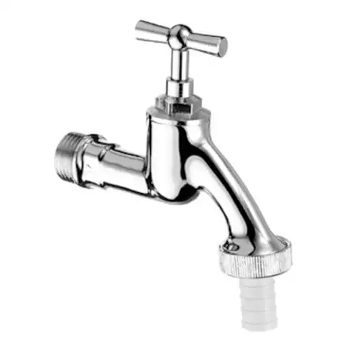 Vanne de vidange 1/2, avec poignée à genouillère chromé mat