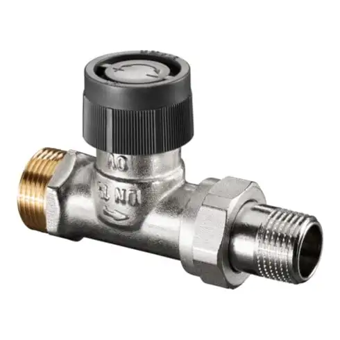 Vanne thermostatique OVENTROP série A DN15, G 3/4 AG x R 1/2 AG, passage droit