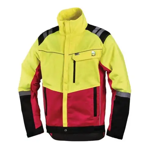 Veste forêt confort taille M jaune néon/rouge 60%PES/40%CO