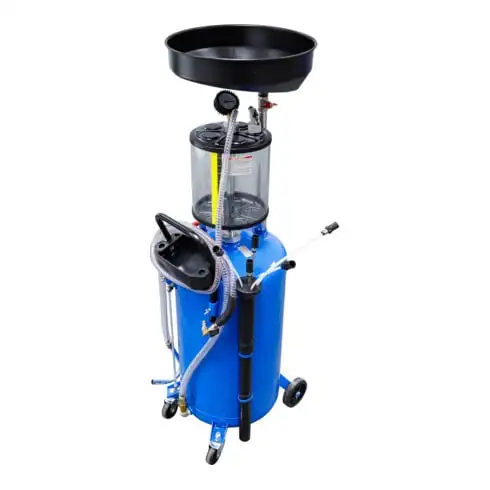 Vidangeur pneumatique d’huile avec récupérateur d’huile usée BGS 80 l