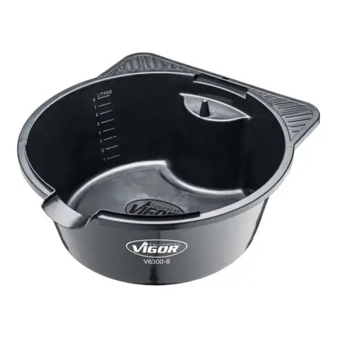 VIGOR Bac d'évacuation d'huile 8 l V6300-8 370 mm