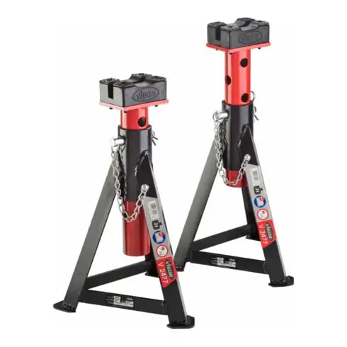 VIGOR Jeu pour cric chandelles 3 tonnes V2477 2 x 2