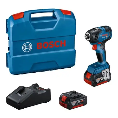 Visseuse à chocs sans fil GDR 18V-200 B8617 Bosch avec 2x batteries GBA 18V 4.0Ah et L-Case