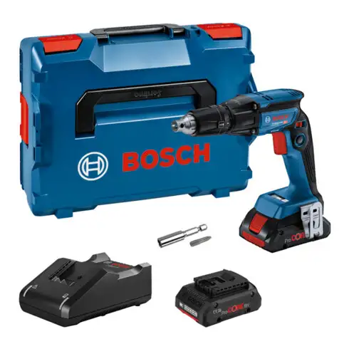 Visseuse à sec sans fil GTB 18V-45 Bosch, 2 x batterie ProCORE18V 4.0Ah, chargeur et L-BOXX
