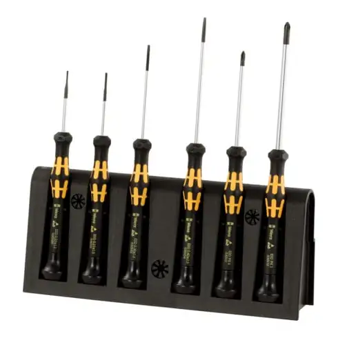 Wera Jeux de tournevis pour l'électronique pour visà fente et Phillips, ESD, Nombre de tournevis: 4/2