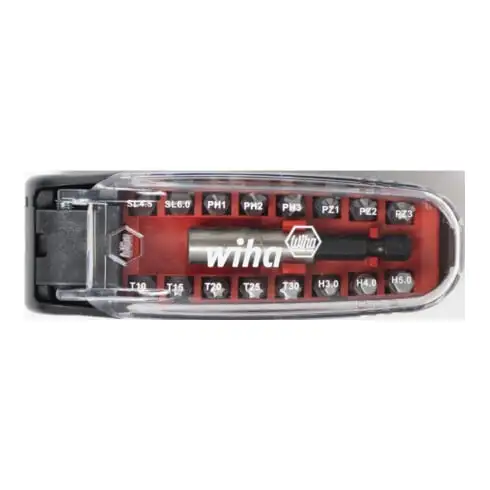 Wiha Jeu d'embouts CroCo mixte 1/4"17 pièces dans une boîte (35565)