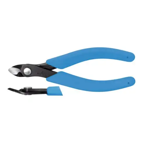 XURON Pince coupante diagonale pour plastique courbée à 20°, AC, Longueur totale: 150 mm